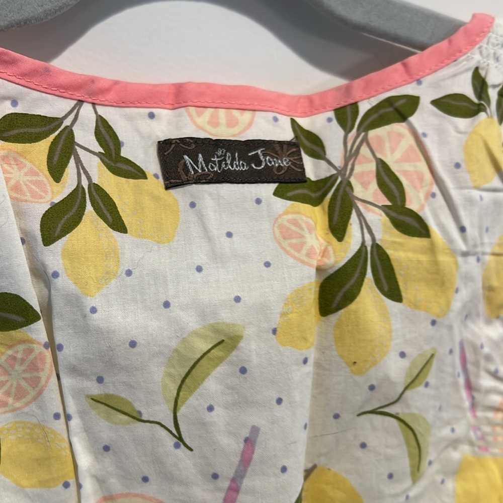Let’s Make lemonade Matilda Jane Floral Yellow Kids Romper NWT - Picture 6 of 6